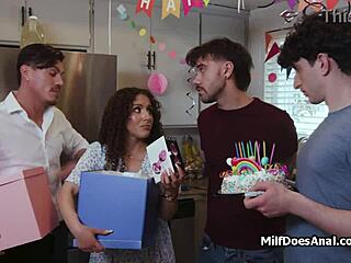 Anal Gangbang For Slutty Latina MILFs Birthday