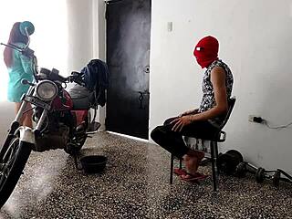 Innocent Neighbor Surprises With Curvy Lingerie Domination!