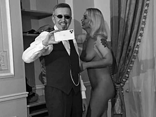 playboy model darina poses in lingerie outdoors