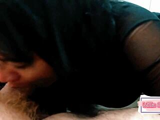 secretary sucks her boss's cuckold husband before starting work?