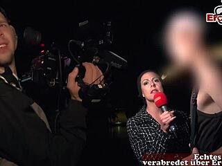 German Amateur's First Time Public Flashing And Pickup In Street Casting Scandal.