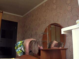 neighbor watches chubby milf through window pawg 😏