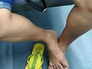 Watch This Brazilian Girl's Subtle Shoeplay In Flip Flops