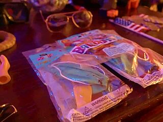 freaky arcade: misty meaner and jordan sky in outdoor dildo fun