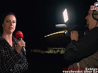 German Amateur's First Time Public Flashing And Pickup In Street Casting Scandal.