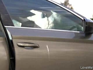 Sally indulges in public pissing scene outdoors