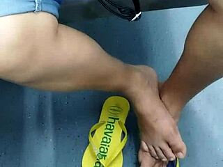 Watch This Brazilian Girl's Subtle Shoeplay In Flip Flops