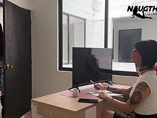 yoga classes with latina teen and milf