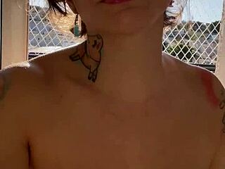 Slut With Hairless Pussy And Big Clit Spits On Shaved Pussy.