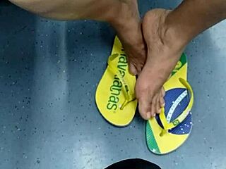 Watch This Brazilian Girl's Subtle Shoeplay In Flip Flops