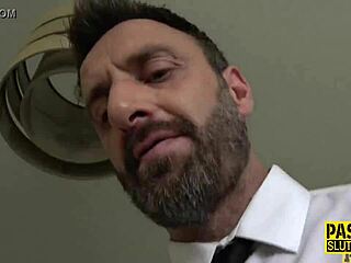 Inked Submissive Throats In Fetish BDSM