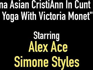 Latina asian cristiann does cunt fuck yoga with victoria monet