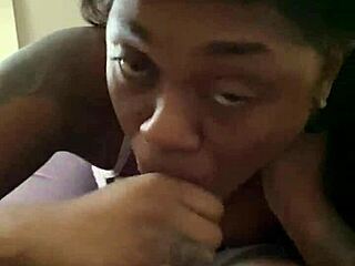 Ebony Sucks Dick Sloppily In Doggystyle, Wet Pussy Riding To Facial With Monster Cock