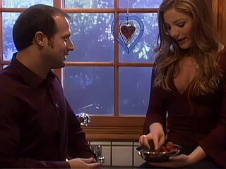 Aurora snow in black stockings one on one with cum