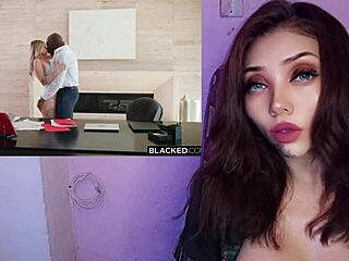 pretty blonde teen sucks huge black cock to orgasm