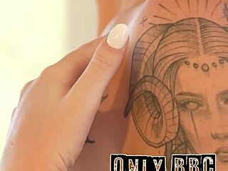 tight tattooed sammy stonerr meets huge big black guy for chat