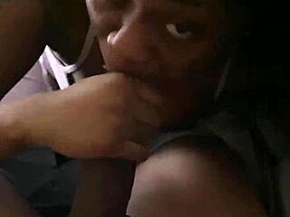 Ebony Sucks Dick Sloppily In Doggystyle, Wet Pussy Riding To Facial With Monster Cock