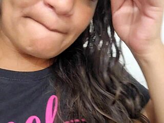 paty uses magic wand on her ass, cumming with dildo.