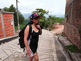 this big ass latina gets fucked hard in threesome!