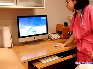 dr tampa humiliates stefania mafra in tampa university entrance physical with nurse gloves backstage