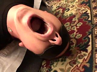 Misty Haze eats Erika's cunt blindfolded in reality