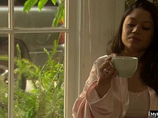 Beautiful redhead lady has hard sex outdoors