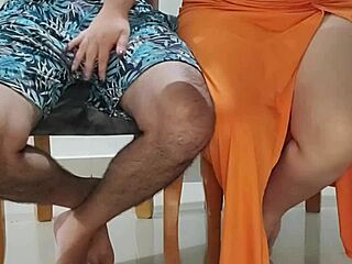 La Puta De Mi Hermanastra Gets Hot At Dinner, Caught But Keeps Riding!