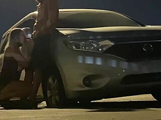 Wife caught in public after gloryhole blowjob.