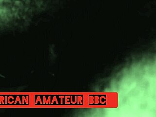 Ebony couple fucks big black cock passionately!