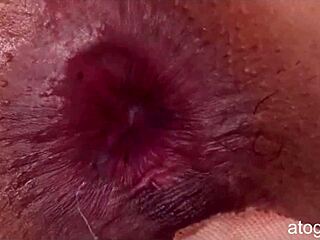 uncensored japanese girl takes toy deep in ass, hot close up bent over