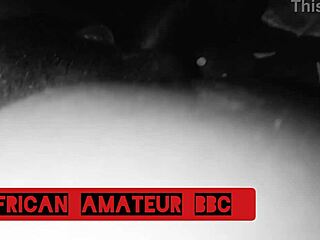 Ebony couple fucks big black cock passionately!