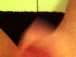 A guy indulges in some private wanking in the toilet