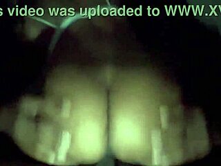 amateur couple rides big black cock in backseat, ass shaking to creampie.