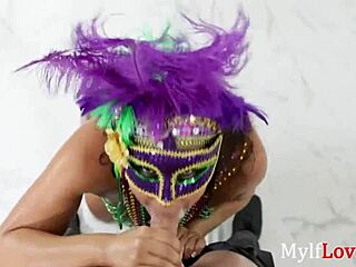 I feel so horny flashing my oiled big tits at mardi gras - camela clutch