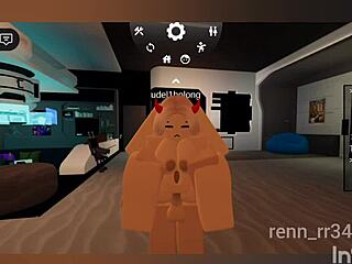 blonde gets blowjob and fucking from catboy