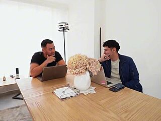 Oh man, that employee got two students to fuck her hard with their big cocks, making her enjoy gaping doggystyle and cowgirl riding - Carl Max.