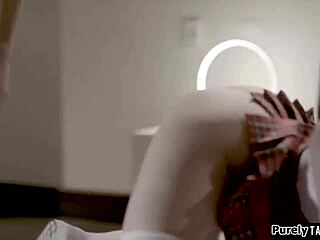 Teen AI deepthroats that monster cock and gets her tight ass reamed rough by old customer!