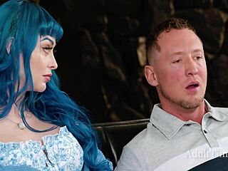 Suggestive Blue-Haired Jewelz Blu With ADHD Craves Cock