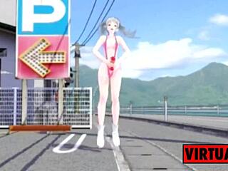 mmd futanari dances while masturbating to dj riko's mix