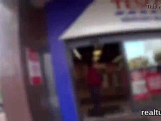 Adorable Czech Girl TEASED in Supermarket and RODE in POV