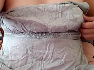 Arriving from office in fishnets she masturbates with huge dildo on muscular pussy lips