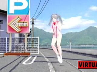 mmd futanari dances while masturbating to dj riko's mix