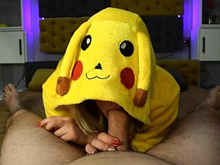 i feed pikachu my cum in deepthroat blowjob