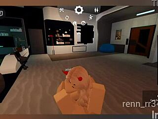 blonde gets blowjob and fucking from catboy