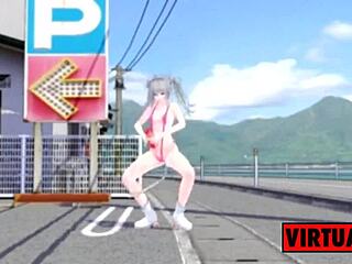 mmd futanari dances while masturbating to dj riko's mix
