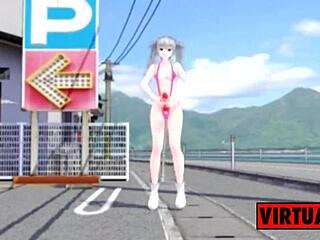 mmd futanari dances while masturbating to dj riko's mix