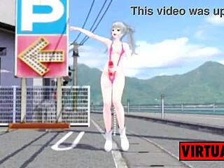 mmd futanari dances while masturbating to dj riko's mix