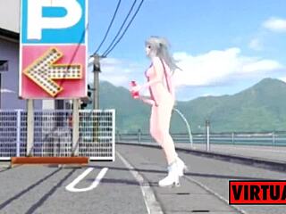 mmd futanari dances while masturbating to dj riko's mix