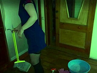 Mrs lazinski, the naive mature maid in stockings, submits to couple with small waist and milf blonde short hair.