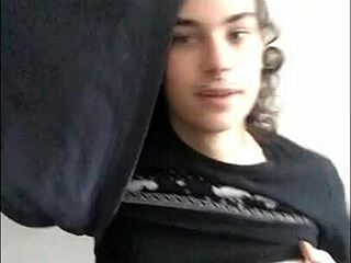 Cute Tgirl Moans Loudly While Masturbating To Intense Orgasm!